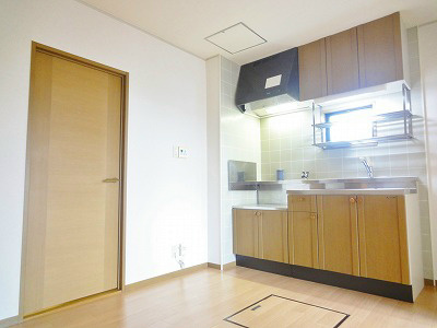 二口コンロ設置可能のキッチンになります。