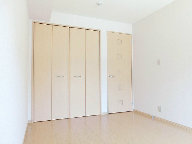 大きなクローゼットのある洋室。