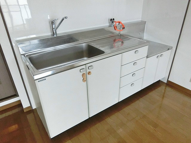 ゆったりサイズのシンクが印象的