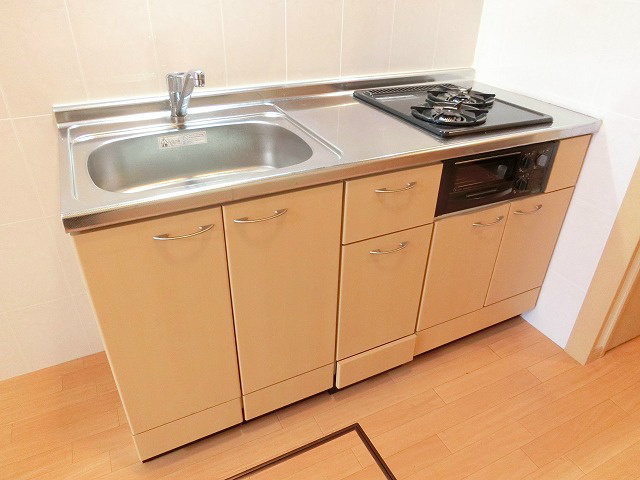 2口コンロが既設のキッチン